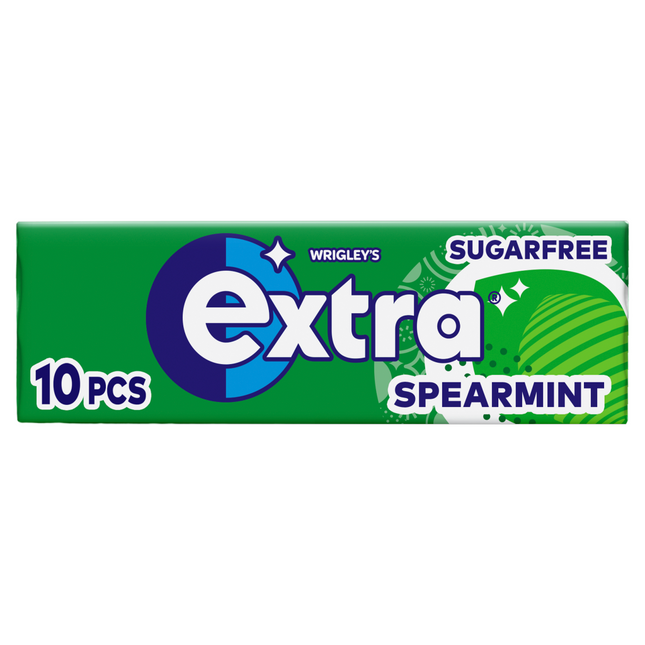 Extra Spearmint Chewing Gum Sugar Free 10 Pieces 14g
