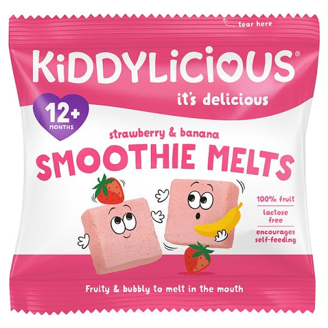 Klicious Kiddylicious Strawberry & Banana Smoothie Melts 6G