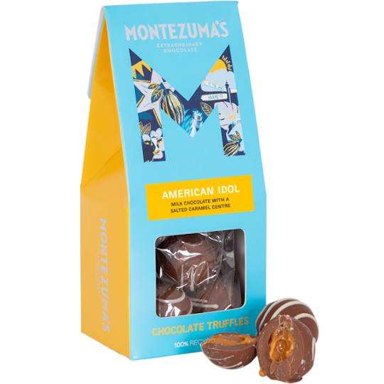 Montezumas American Idol (9XS) Milk Chocolate With Salted Caramel Truffle Boxes 120g