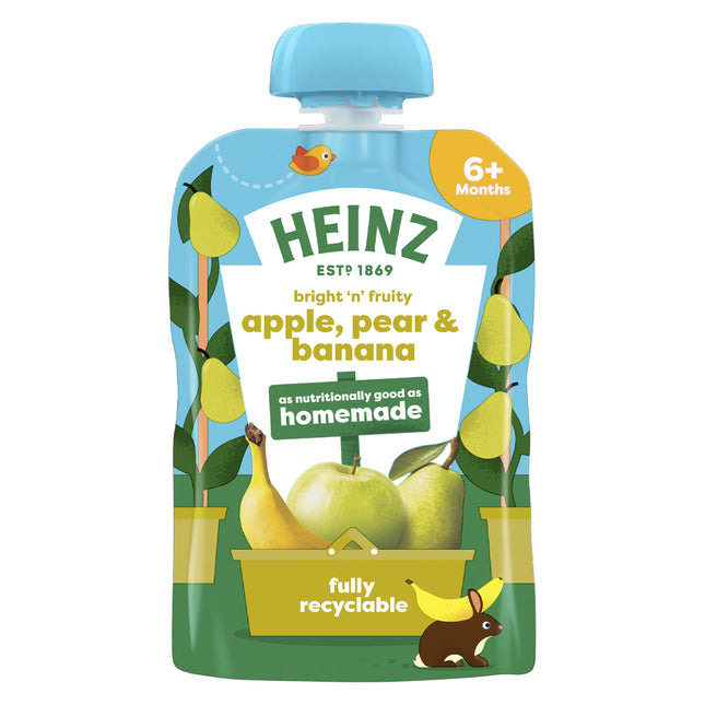 Heinz Apple Pear Banana Pouch 100g