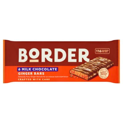 Border Milk Chocolate Ginger Bars 18x144g