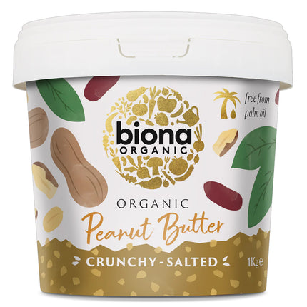 Biona Organic Peanut Butter Crunchy/ With Sea Salt 1kg