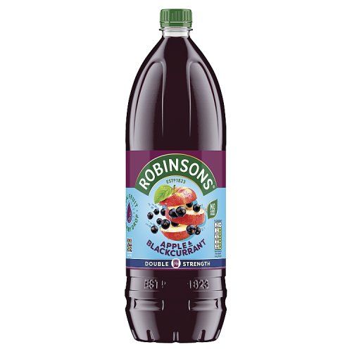Robinsons Double Strength Apple & Blackcurrant No Added Sugar PET 1.75L