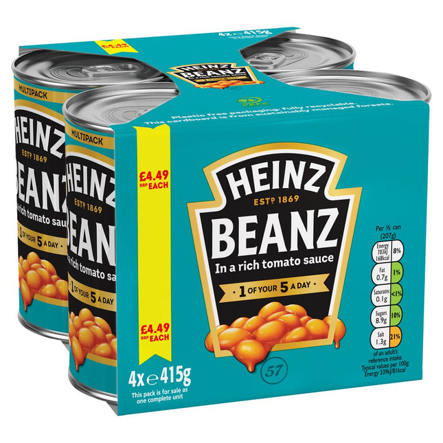 Heinz Beanz PM £4.49 4x415g
