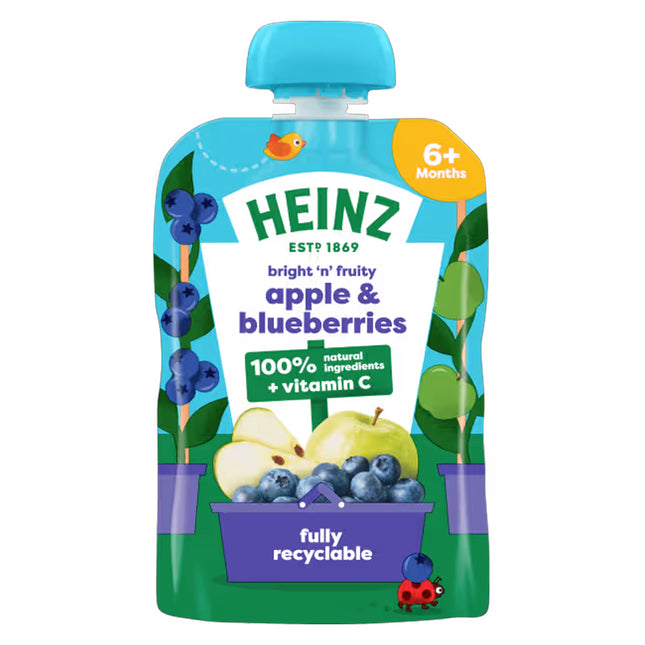 Heinz Apple Blueberry Pouch 100g
