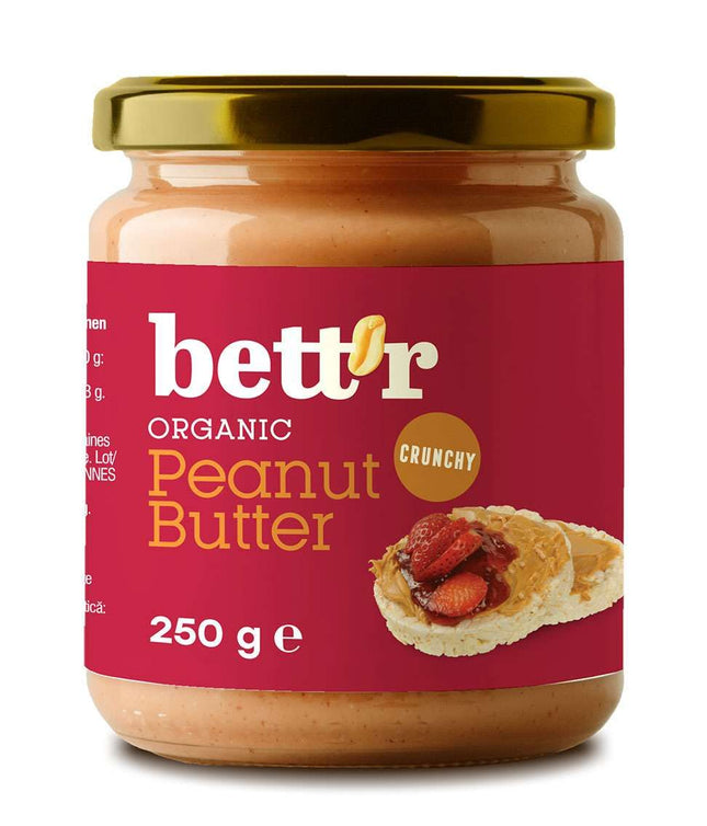 Bett'r Crunchy Organic Peanut Butter 250g