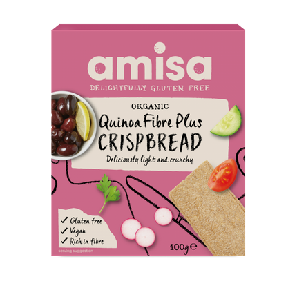 Amisa Crispbread Quinoa Fibre Plus Organic 100g