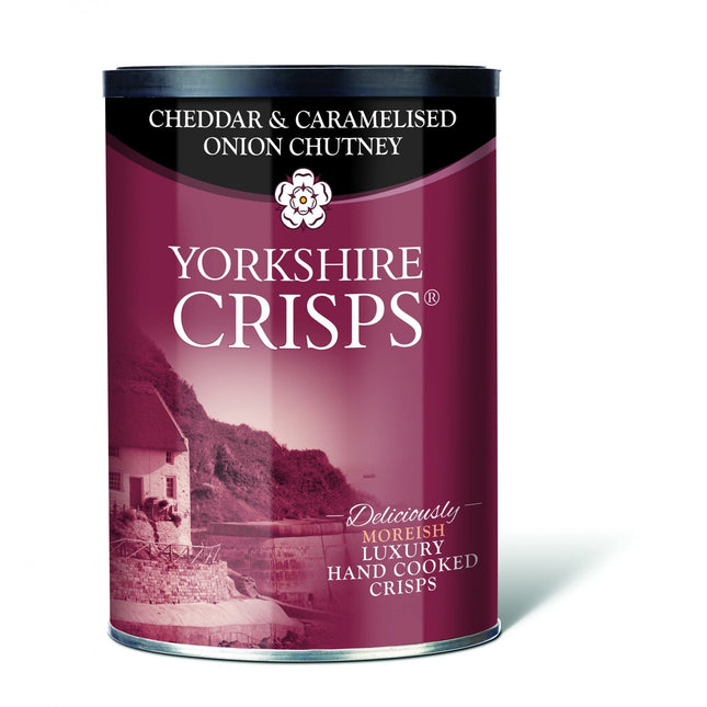 Yorkshire Crisps Cheddar & Caramelised Onion Chutney Mini Drum 50g