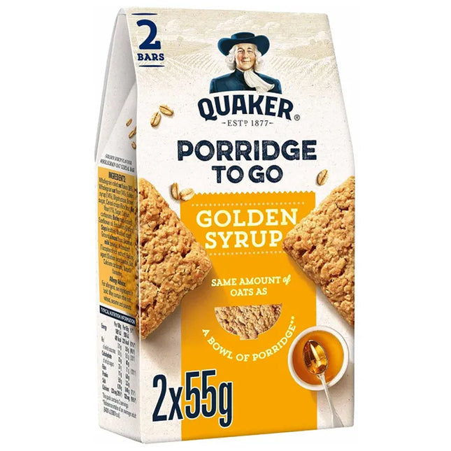 Quaker Porridge To Go Golden Syrup Multipack 2x55g