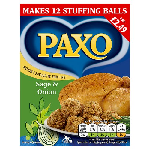 Paxo Sage & Onion PMP £2.49 170g