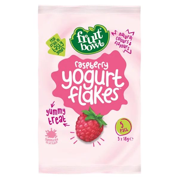 FRUIT BOWL RASPBERRY YOGURT FLAKES 5PK 90G