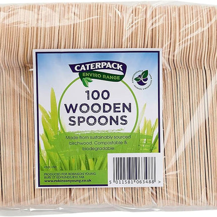 Caterpack Enviro Wooden Spoons 100s