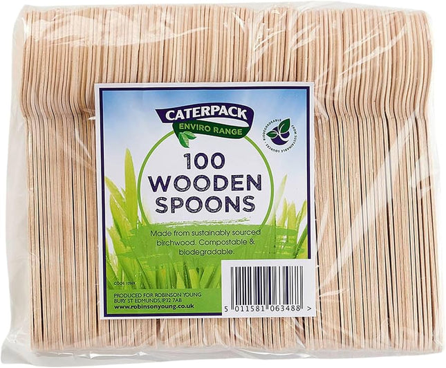 Caterpack Enviro Wooden Spoons 100s