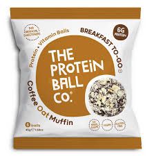 The Protein Ball Co - Coffee Oat Muffin Protein Balls (Breakfast To-Go) 45g
