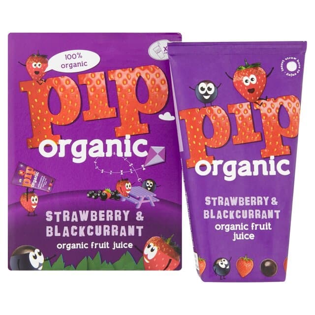 Pip Organic Kids Strawberry & Blackcurrant Juice 4 x 180ml