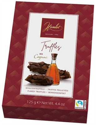 Hamlet dark chocolate flaked truffles with Cognac in carton 125g