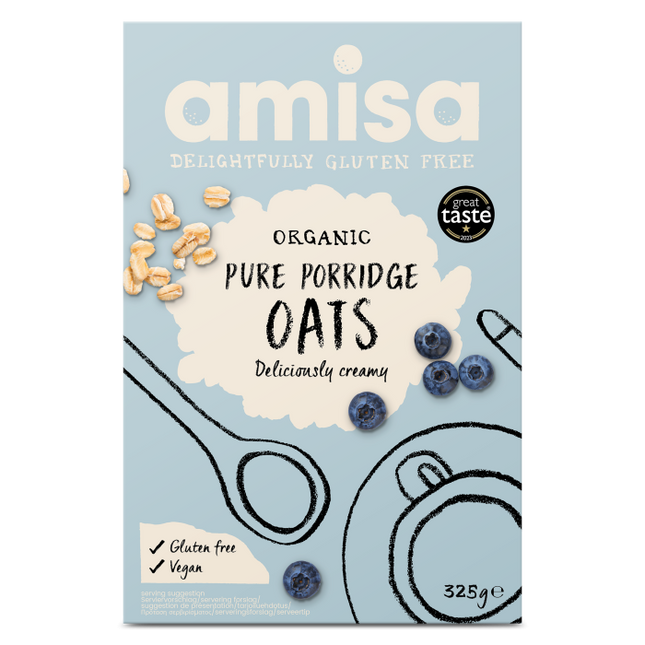Amisa Pure Porridge Oats Gluten Free Organic 325g