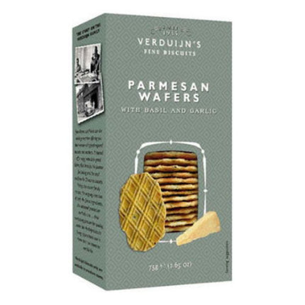 Verdijn's Fine Biscuits Parm Wafers Wth Basil/Garlic 75G