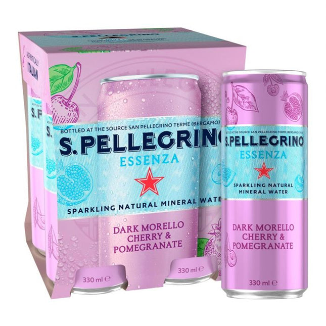 San Pellegrino Essenza Can Multipack Cherry & Pomegranate 4 x 33cl