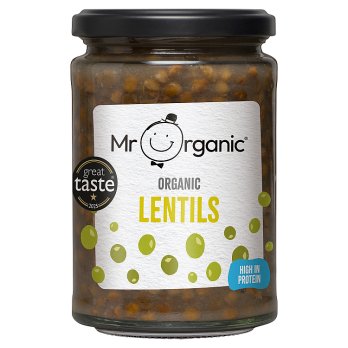 Mr Organic Lentils In Glass Jar 350g