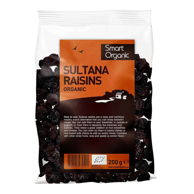 Smart Organic Sultana Raisins 200G