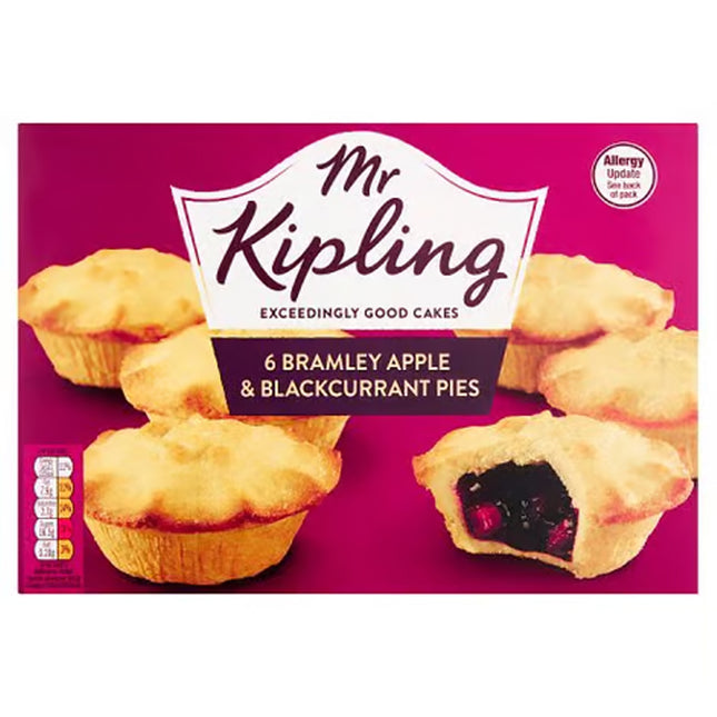 Mr Kipling Apple & Blackcurrant Pies 6 Pack