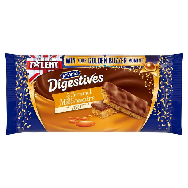 McVitie's Digestive Caramel Slices Cake Bars 5 Pack 109.9g