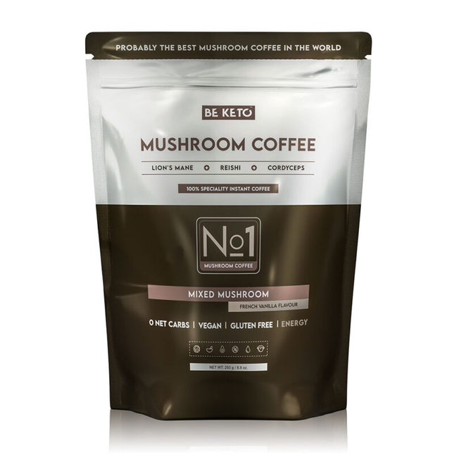 BeKeto Instant Coffee Mushroom (Lion’s Mane & Cordyceps & Reishi) French Vanilla 250g