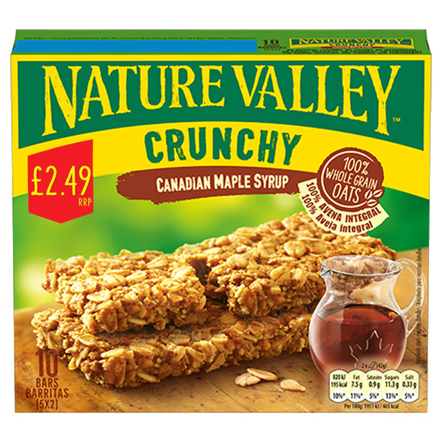 Nature Valley Crunchy Canadian Maple Syrup 5x42g PMP £2.49