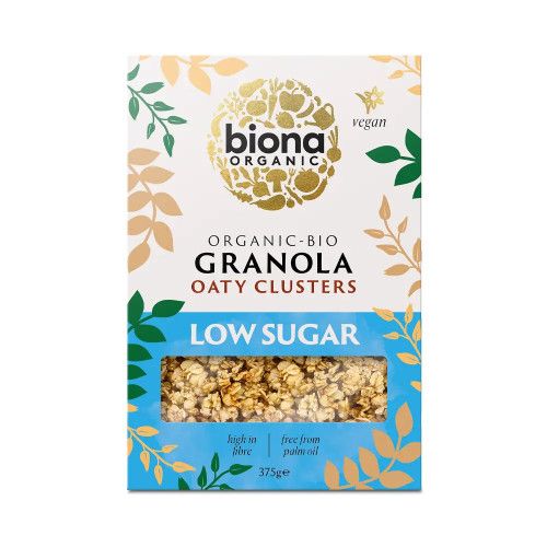 Biona Organic Granola Oaty Clusters Low Sugar 375g