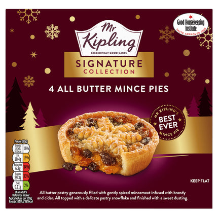 Mr Kipling Signature All Butter Mince Pies 4 Pack