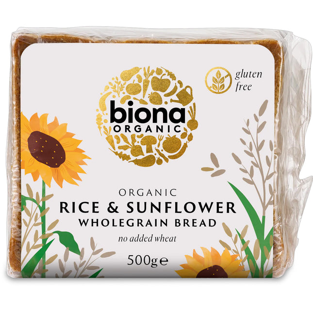 Biona Organic Rice & Sunflower Seed Bread Gluten Free 500g