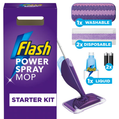 Flash Powerspray Mop Starter Kit - Washable