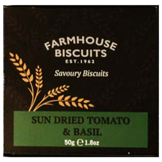 Farmhouse Biscuits Savoury Sundried Tom & Basil Carton 50g
