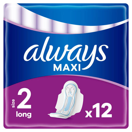 Always Maxi Long Wings Size 2 12ct