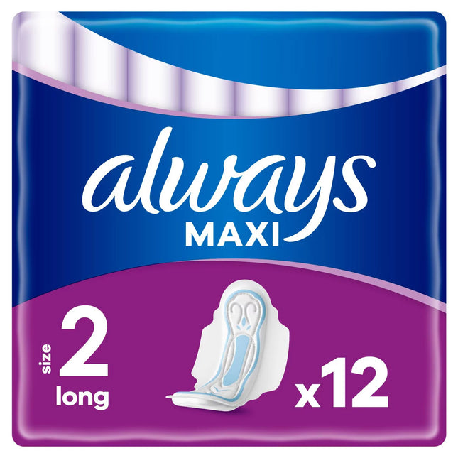 Always Maxi Long Wings Size 2 12ct