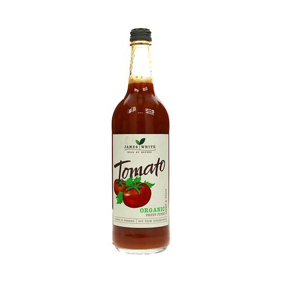James White Organic Tomato Juice 750ml x 6 Glass