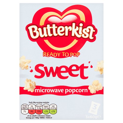 Butterkist Sweet Microwave Popcorn 3x60g