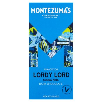 Montezumas Lordy Lord Dark With Cocoa Nibs Bars 90g