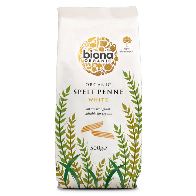 Biona Organic Spelt Penne White 500g