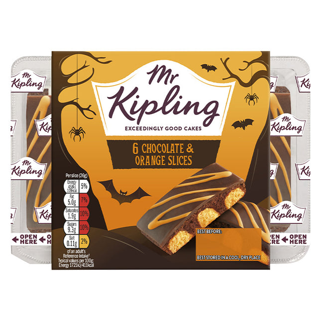 Mr Kipling Halloween Chocolate Orange Slices 6 Pack