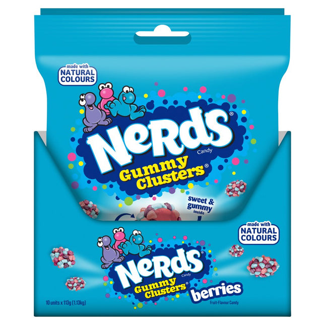 Nerds Candy Sweets Gummy Clusters Sharing Bag Berries 113g