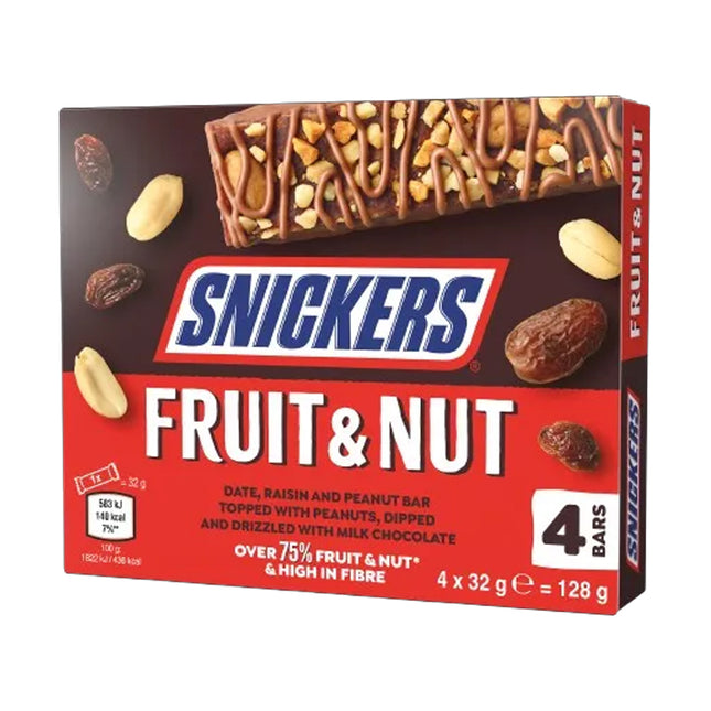 Snickers Fruit & Nut NHFSS 4 Pack 10x4x32g 128g