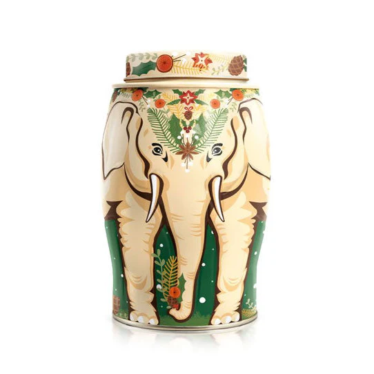 Williamson Tea Large Elephant Winter Garland Containing Christmas Blend 40 Teabags 80g