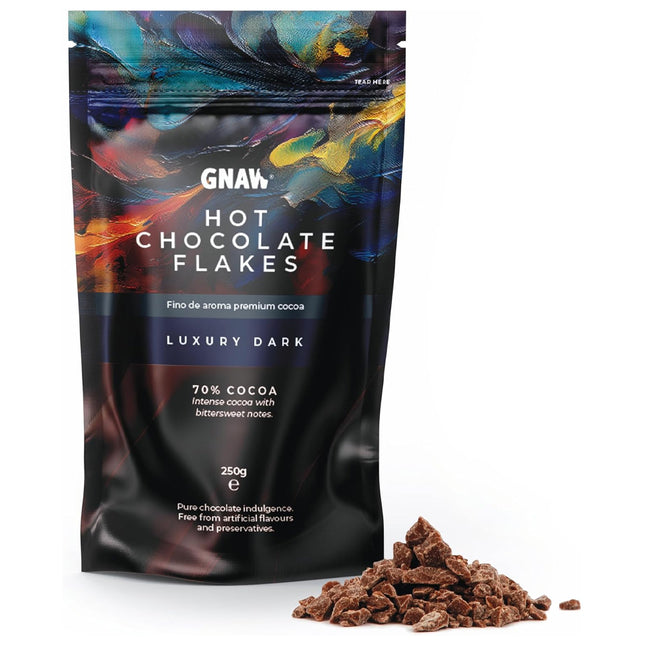 Gnaw Hot Chocolate Flakes 70% Dark Chocolate 250g