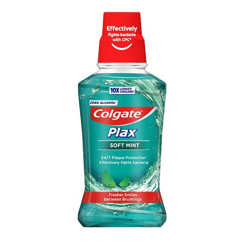 Colgate Mouth Rinse Plax 250ml Soft Green