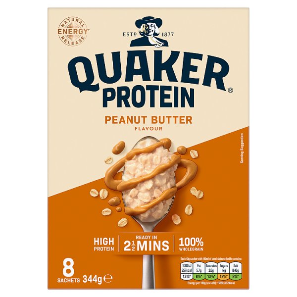 Quaker Oat So Simple Protein Peanut Butter 8Pk 8X43G