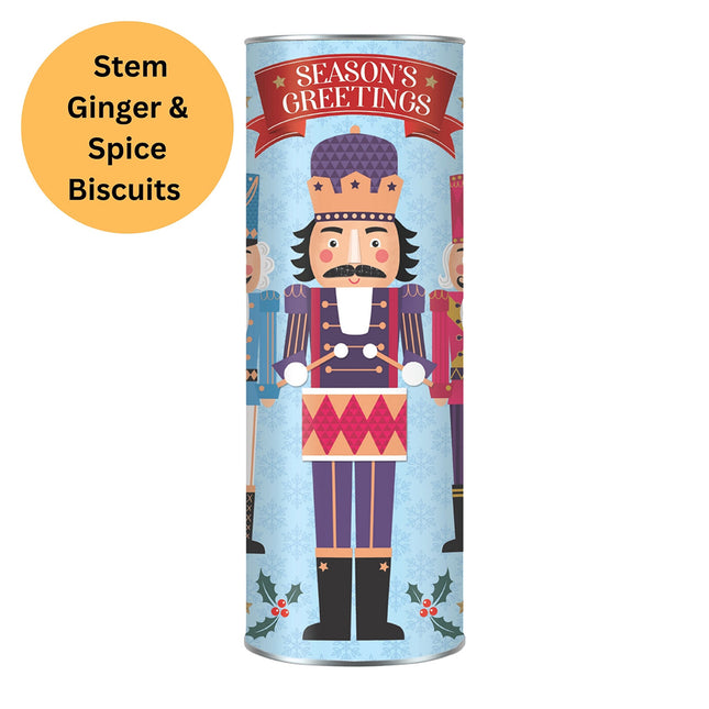 Grandma Wild's Nutcracker Tube with Stem Ginger & Spice Biscuits 200g
