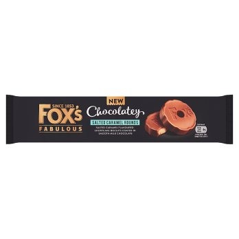 Foxs Chocolatey Rounds Salted Caramel 130G
