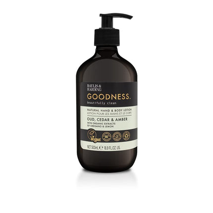 Baylis & Harding Goodness Oud, Cedar & Amber Goodness Hand & Body Lotion 500ml